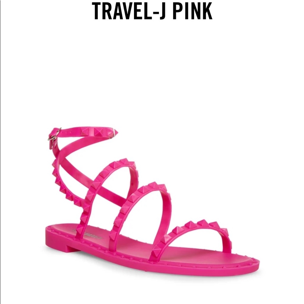 Steve Madden Travel-J PINK Sandals Size 7